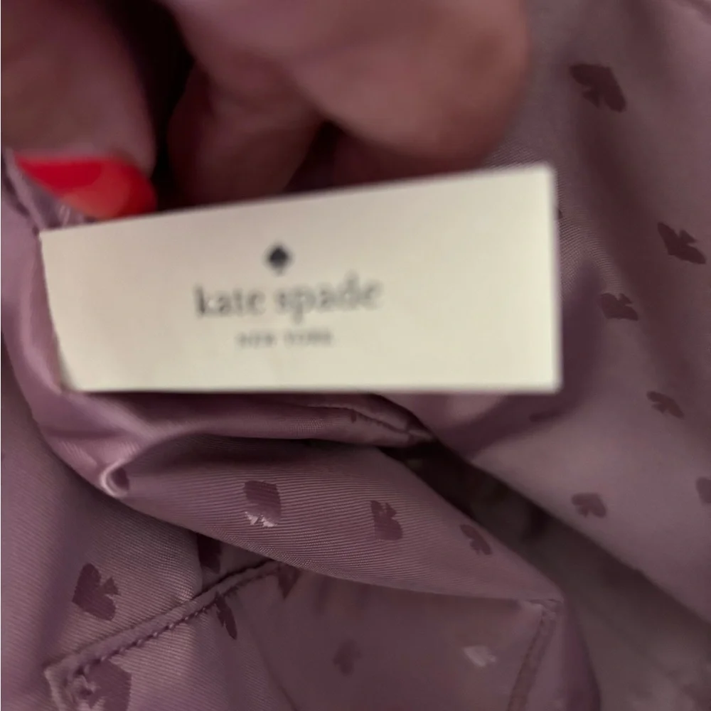 Kate Spade NWOT Mauve Leather Tote With Butterfly Leather Appliqués